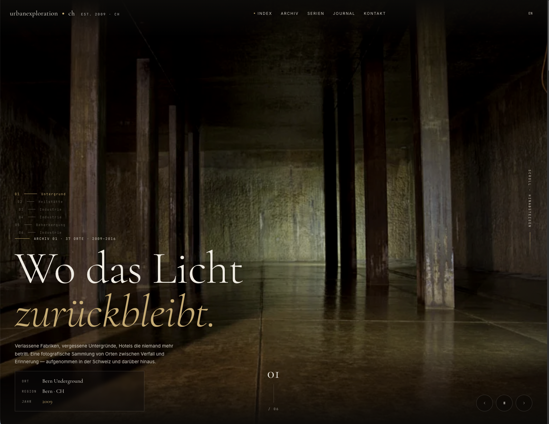 urbanexploration – Website Screenshot